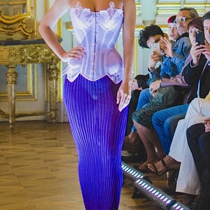 Corset: Lavender-Flower corset-Net corset-Fairytale corset-Fantasy Ball gown corset-Bridal corset-Halloween corset-Hand crafted-Custom-CLav1 image 7