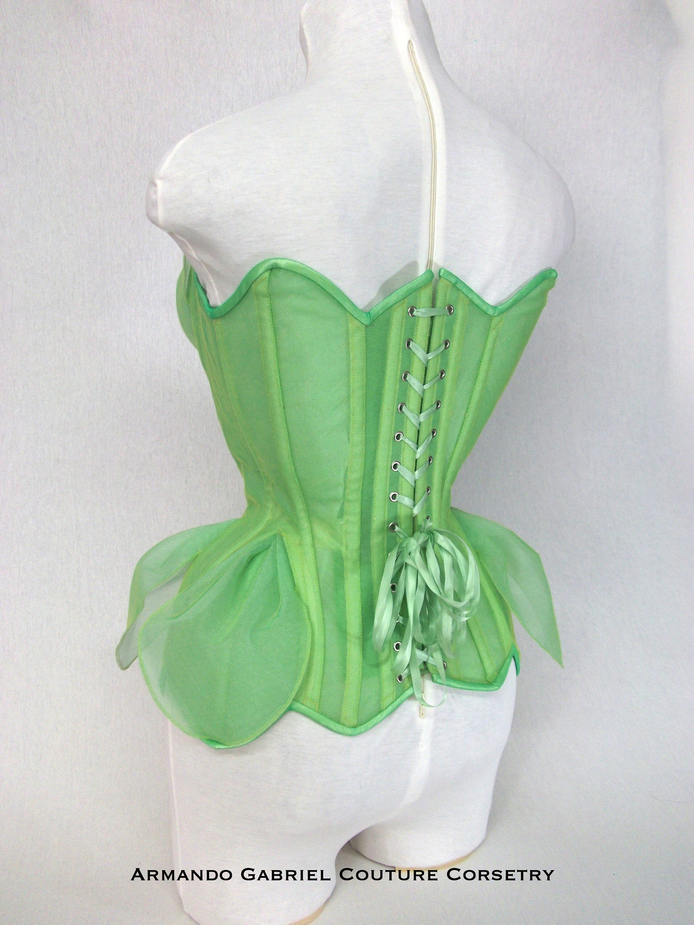 Corset FloraGreen net corsetFairytale corsetFlower Etsy