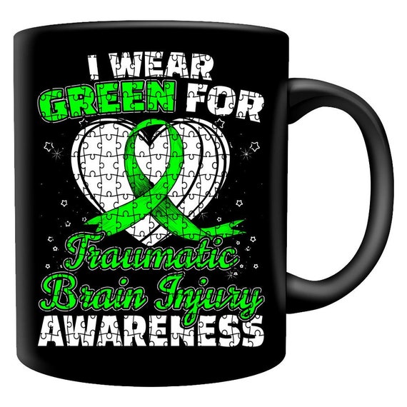 Family Support Design TBI Traumatic Brain Injury Awareness Green Ribbon Sweatshirt