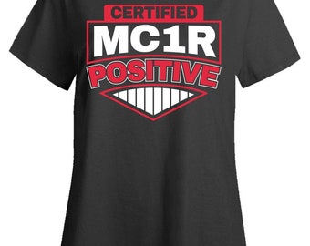 Certified MC1R Positive Redhead T-Shirt – Ginger Pride Gift