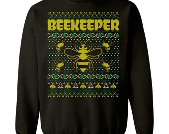 Beekeeper Ugly Christmas Sweater - Honeybee Apiarist Sweatshirt