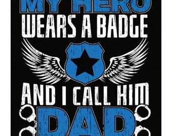 Correctional Officer Dad Poster – My Hero Wears A Badge