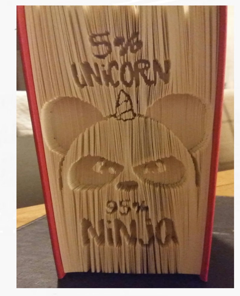 475 pages 5/% Unicorn 95 Ninja cut and fold pattern 23 cm high