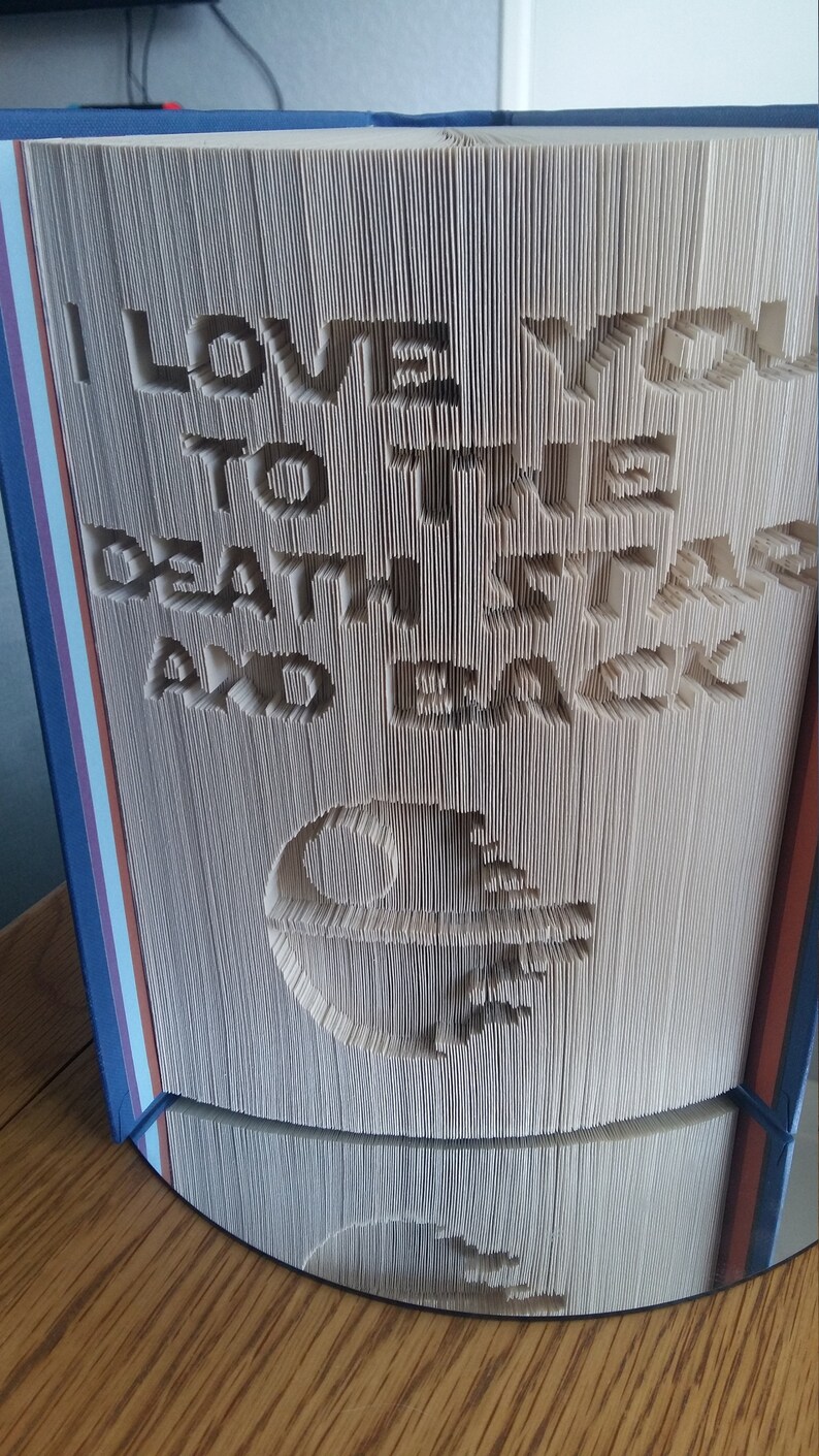 Download I love you to the death star and back cut and fold pattern ...
