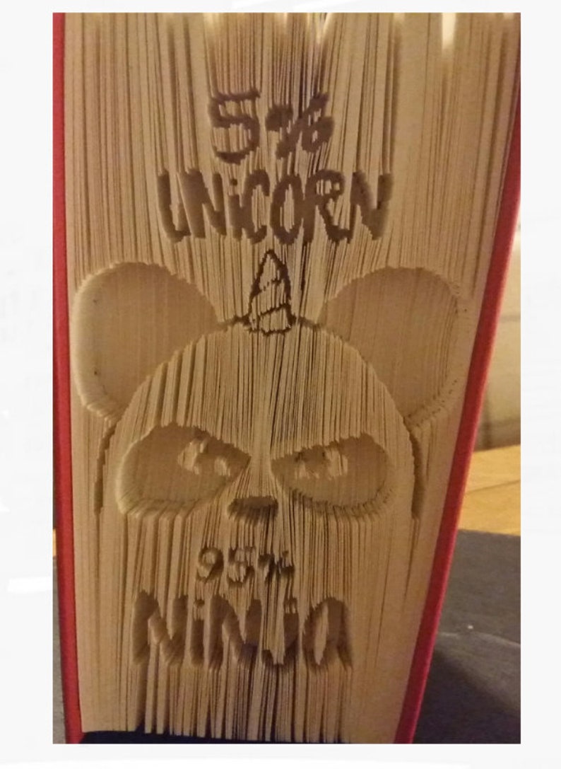 475 pages 5/% Unicorn 95 Ninja cut and fold pattern 23 cm high
