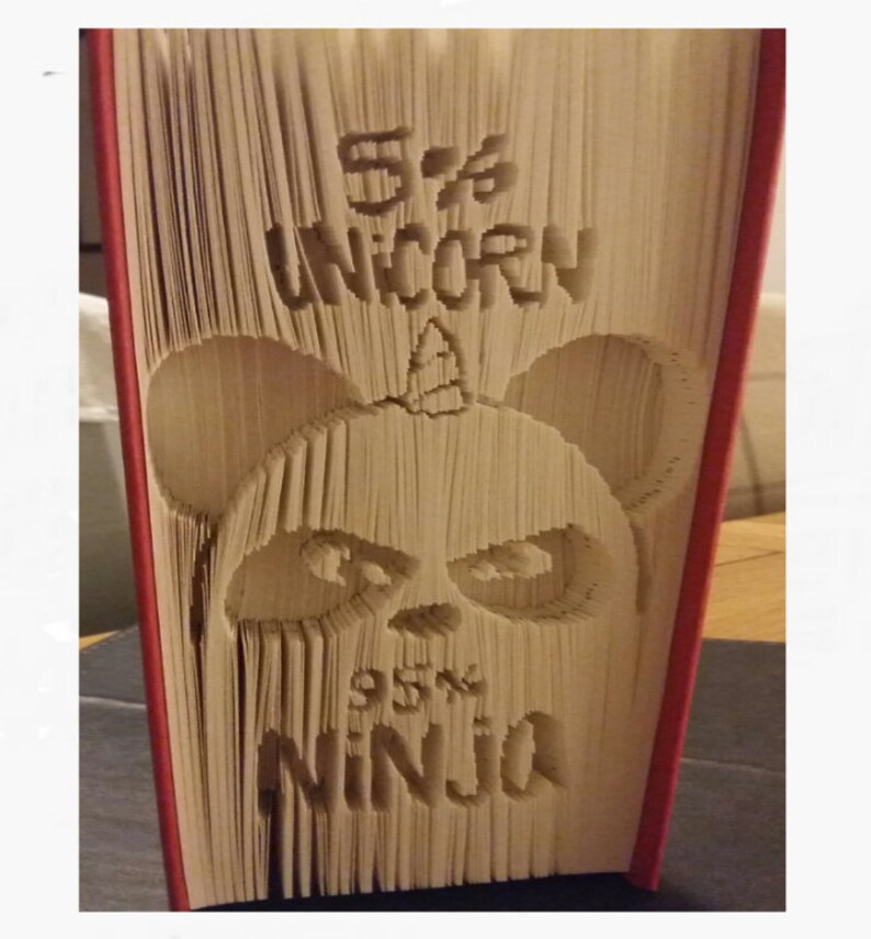 475 pages 5/% Unicorn 95 Ninja cut and fold pattern 23 cm high