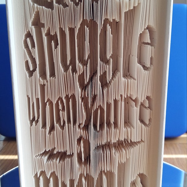 patrón de plegado de libros - La vida es una lucha cuando estás en un lío - cortar y doblar - 23 cm de alto - 491 páginas