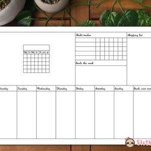 Printable/Digital Bujo Weekly Spread 3 - Instant Download Planner Page For Your Bullet Journal