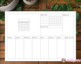 Printable/digital Bujo Weekly Spread 1 Instant Download Planner Page ...