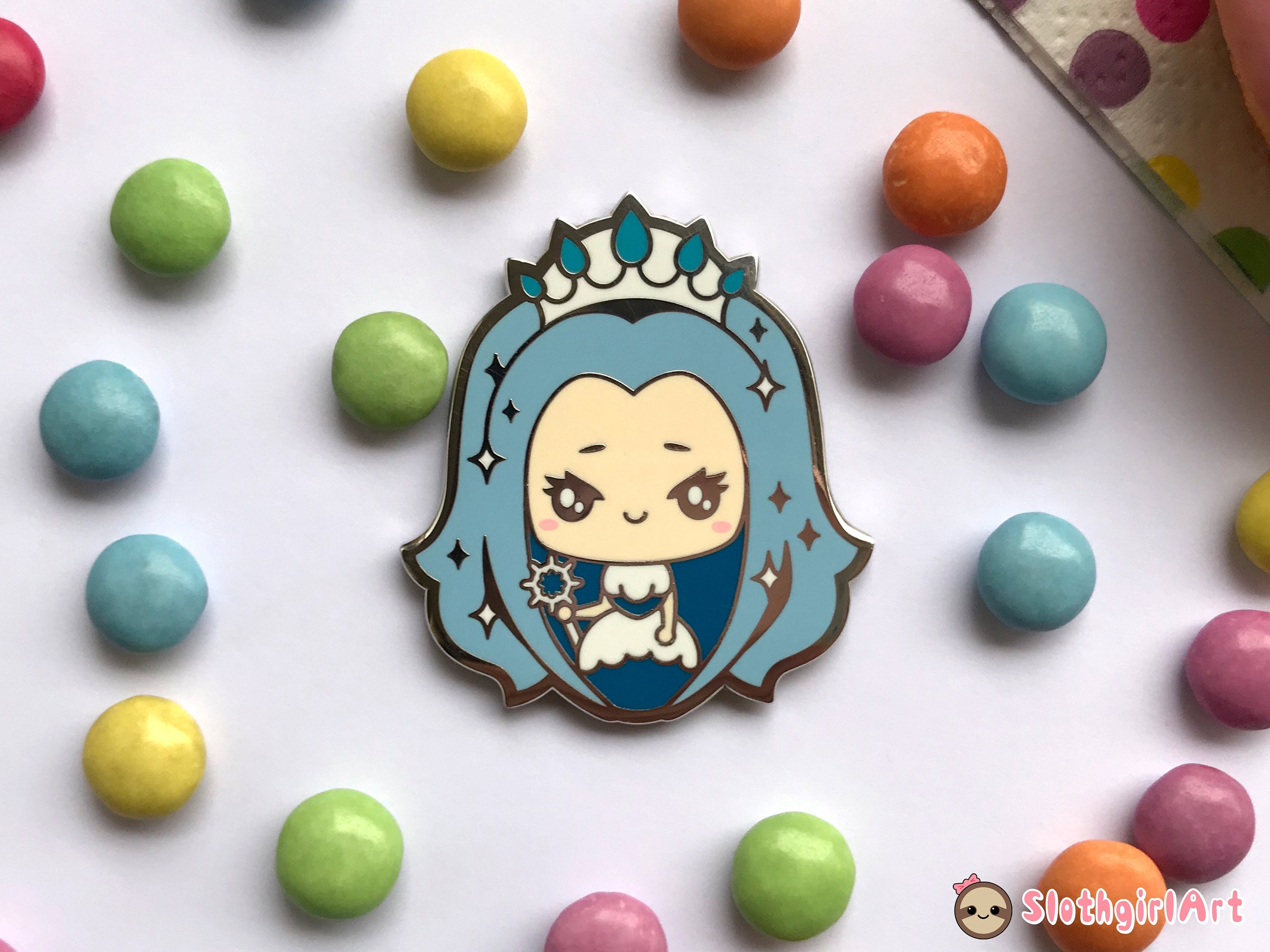 Queen Frostine Candy Land Chibi Character Silver Hard Enamel Pin - Etsy