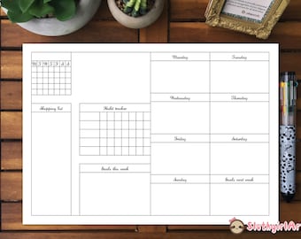 Printable/digital Bujo Weekly Spread 1 Instant Download Planner Page ...