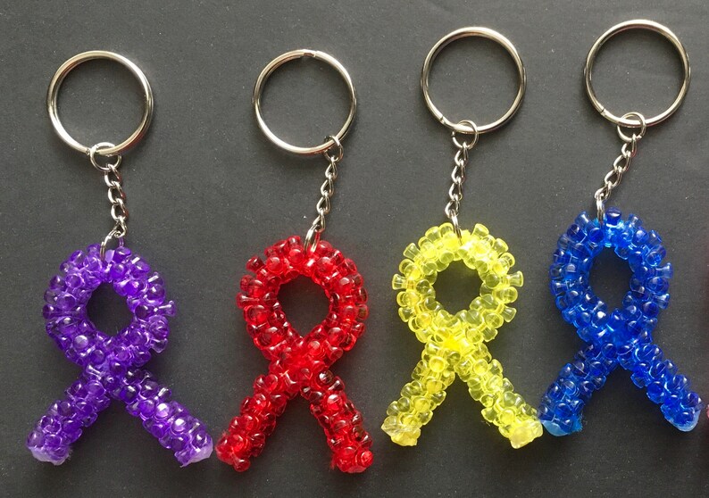 Awareness Ribbon Keychain Etsy