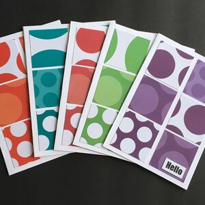 Bright Hello Greeting Card Set (5 Cards) - Etsy