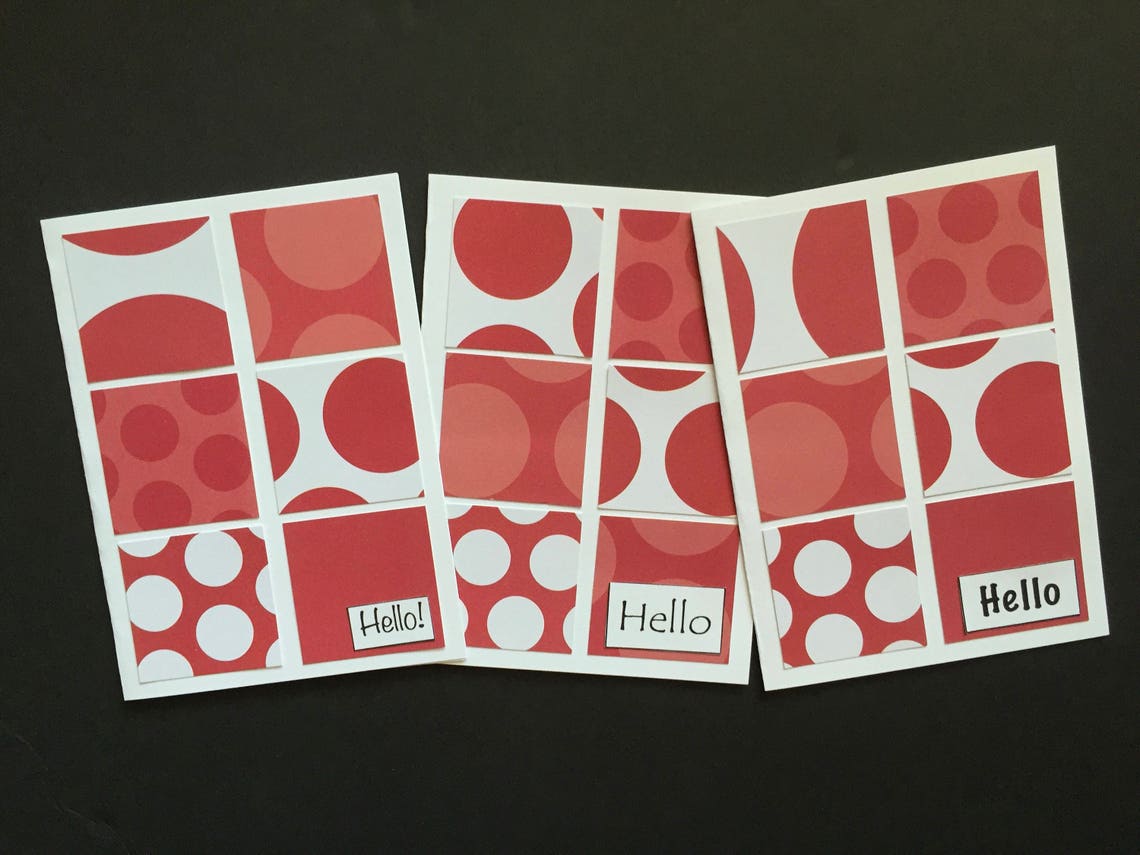 Bright Hello Greeting Card Set (5 Cards) - Etsy