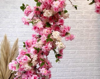 Pink Cherry Blossom Garland Wedding and Home Decor