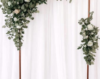 Ghirlanda Di Rose Artificiali Da 2 Pezzi, 230 Cm Di Viticci Appesi Per Decorazione Dell Arco Della Porta Del Giardino Della Festa Nuziale Rosa 98555426