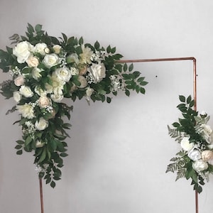 Ivory Rose Wedding Arch Swag: Eucalyptus & Peonies, Boho Decor