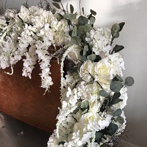 Flower garland, wedding garland, garland for wedding, wisteria floral garland, flower wedding arch, flower swag, wedding flower swag