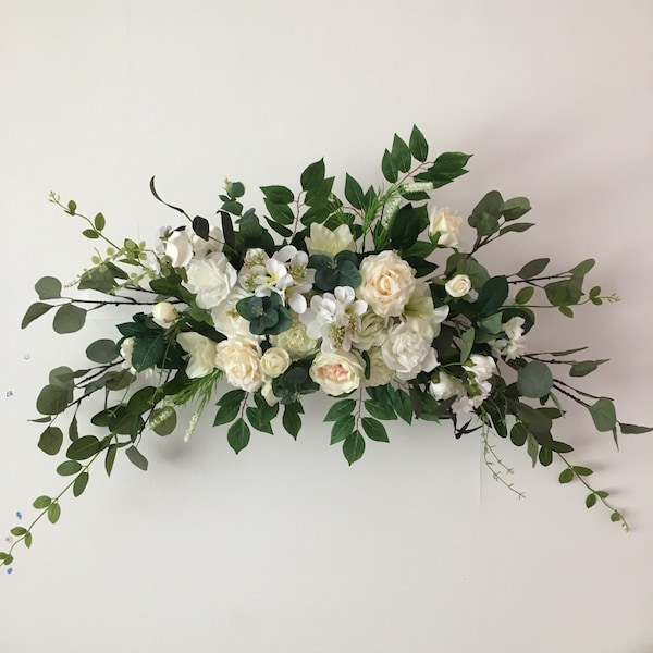 Wedding Arch, Flower Wedding Decor, Floral Swag, Eucalyptus garland, Wedding Arch Flower, Silk Flowers, Boho Wedding, Boho flower decor