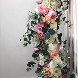 Blush Pink Artificial Flower Garland | Wedding Arch | Event Decoration