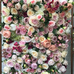 Candy Pink Flower Wall: Silk Rose & Peony Wedding Backdrop