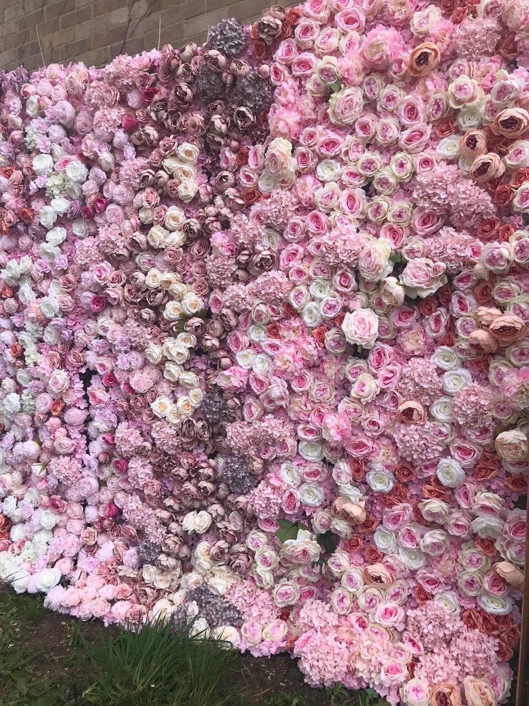 Ombré Flower Wall, Pink Floral Wall, Pink Flower Wall, Wedding Flower