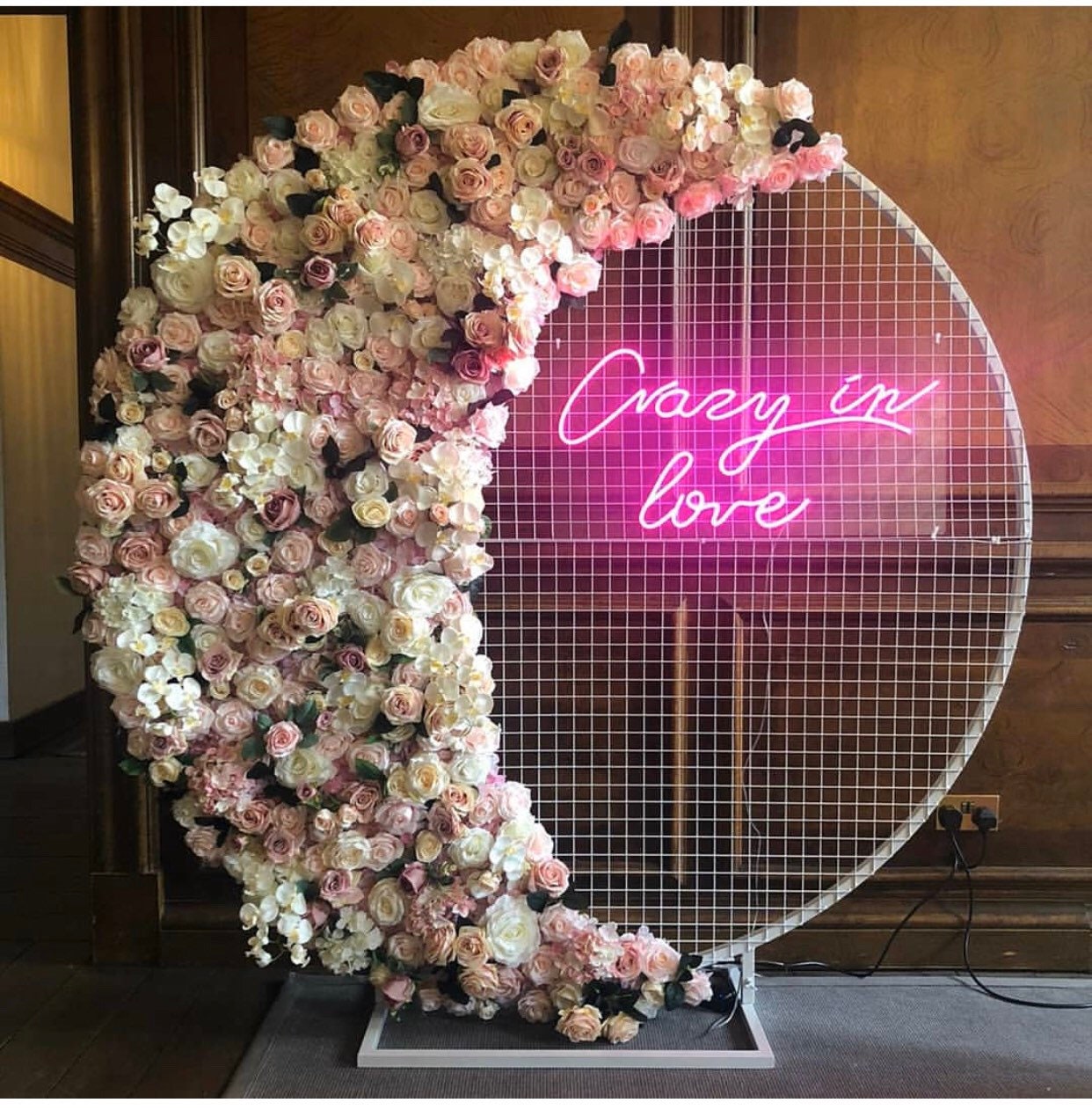 Mesh Gold Arch Flower Wall Floral Wall Flower Swag Arch Etsy