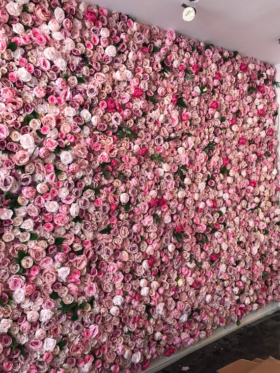 Handgemachte Rosa Blumen Wand Backdrop: Silk Rose & Peony Hochzeit Dekor