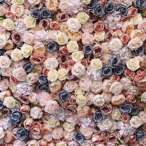 Blush and Grey Flower Wall Floral Wall Wedding Flower Wall Etsy