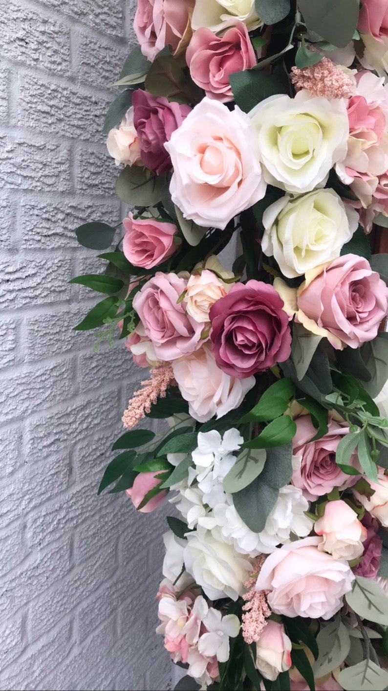 Dusty Pink Flower Garland Floral Garland Wedding Garland Etsy UK