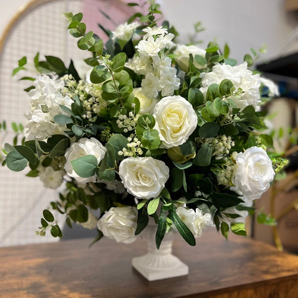 Wedding Flower Urn, Church Flower urn, Flower Centrepiece, Wedding flower centrepiece, classic wedding centrepiece, silk flower urn