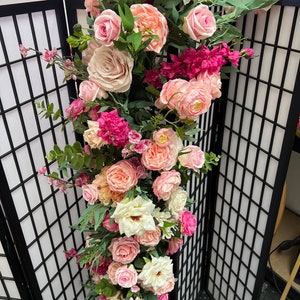 Pink Flower Garland, Blush Pink Garland, Artificial Flower Garland ...