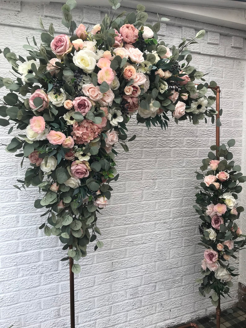 Large Blush Wedding Arch Wedding Swag Flower Arch Flower Etsy