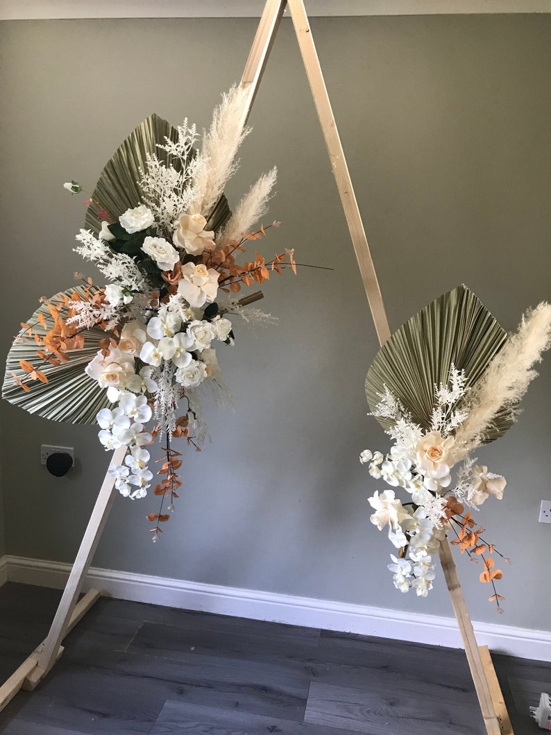 Boho Flower Arch Boho flower swag Floral arch wedding arch