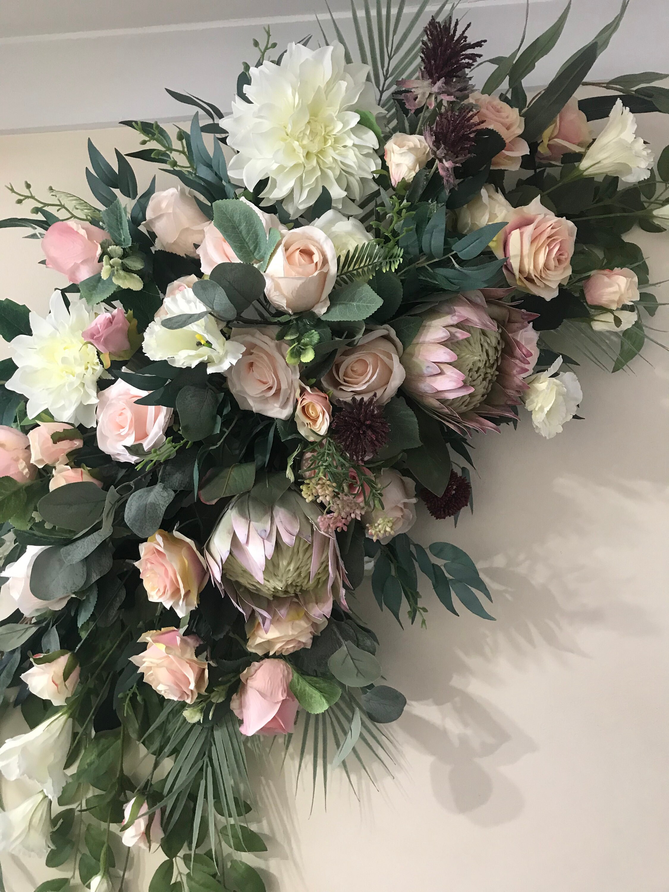 Boho flower swag wedding flower swag flower arch wedding Etsy