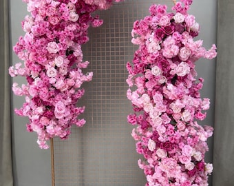 Pink Cherry Blossom & Rose Flower Garland: Bridal Shower Backdrop