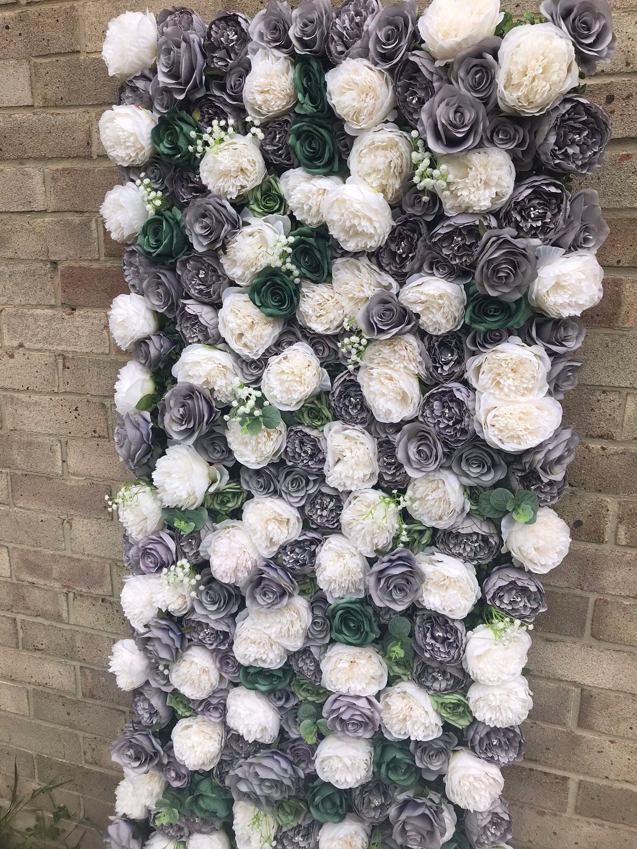 Grey Flower Wall Floral Wall Wedding Wall Photography Etsy