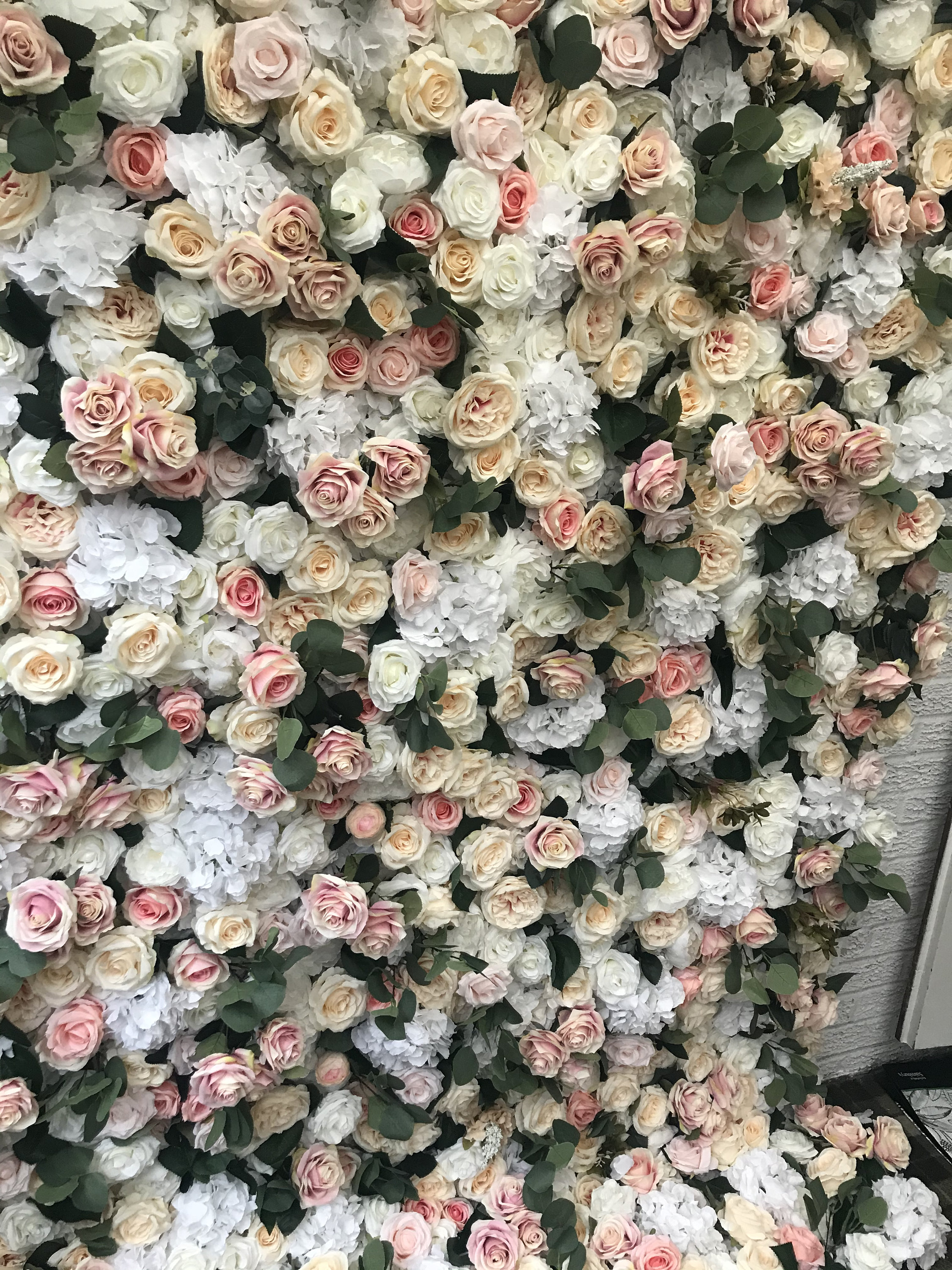 Peach Flower Wall Blush Floral Wall Peach Wedding Flower - Etsy