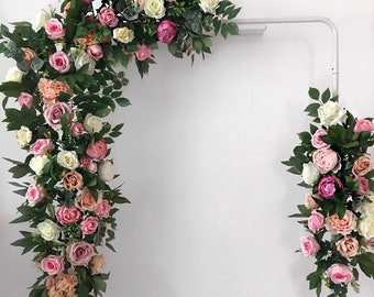 Arch flowers, Wedding arch, Floral arch, Flower garland, Baby shower backdrop, Wedding backdrop, Photography backdrop, Flower swag