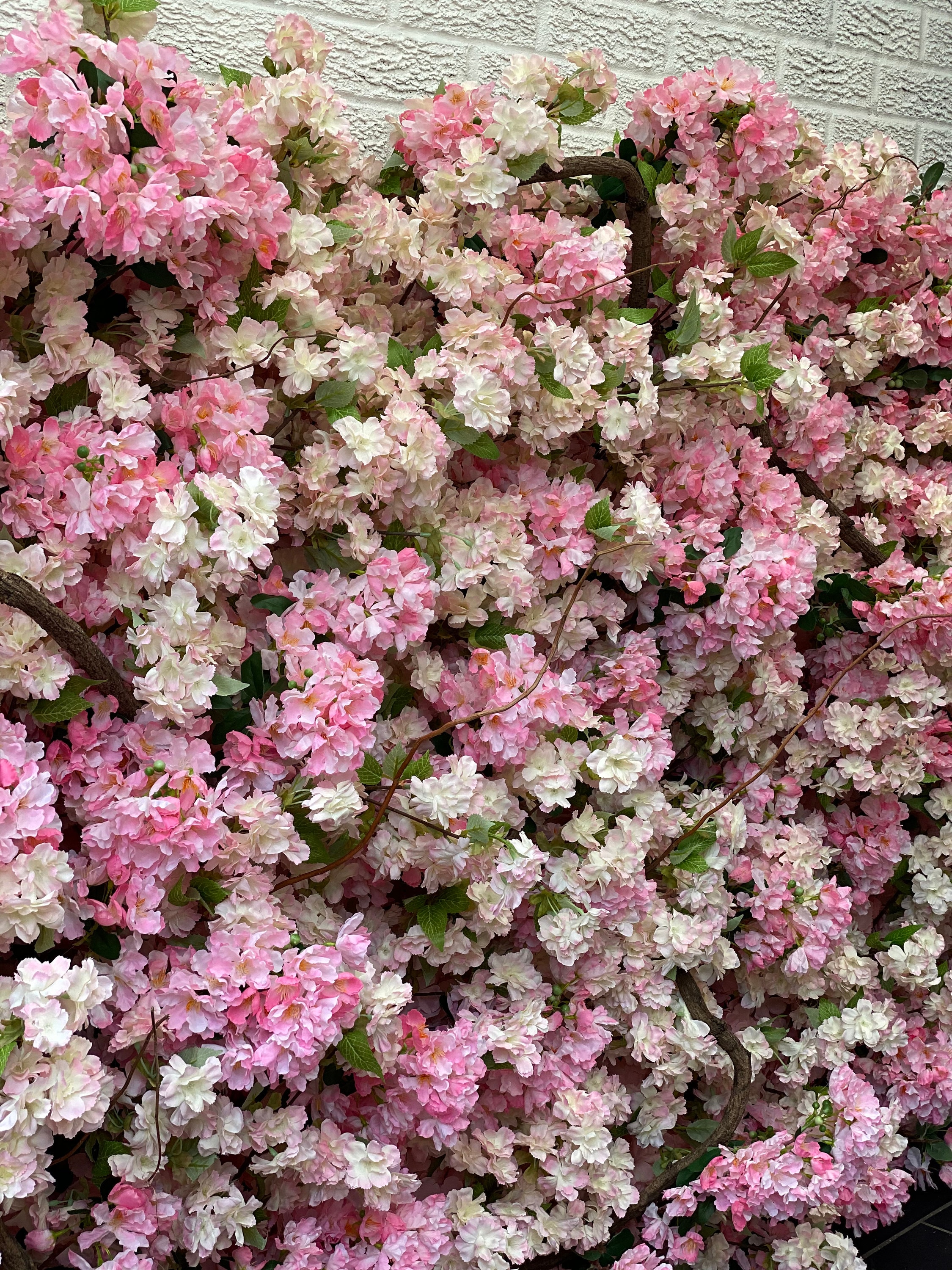 Cherry Blossom Wall, Pink Cherry Blossom Wall, Flower Backdrop, Restaurant Blossom, Photography Backdrop