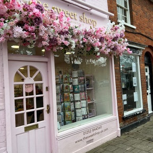 Pink Cherry Blossom Flower Garland: Shop Front Decor