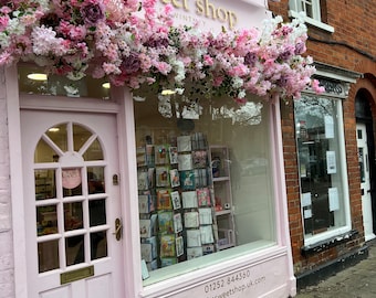 Pink Cherry Blossom Flower Garland: Shop Front Decor