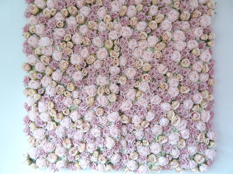 Pink Flower wall, Floral wall, Wedding flower wall, Wedding backdrop, Flower backdrop, nursery flower wall, Blush flower wall image 2