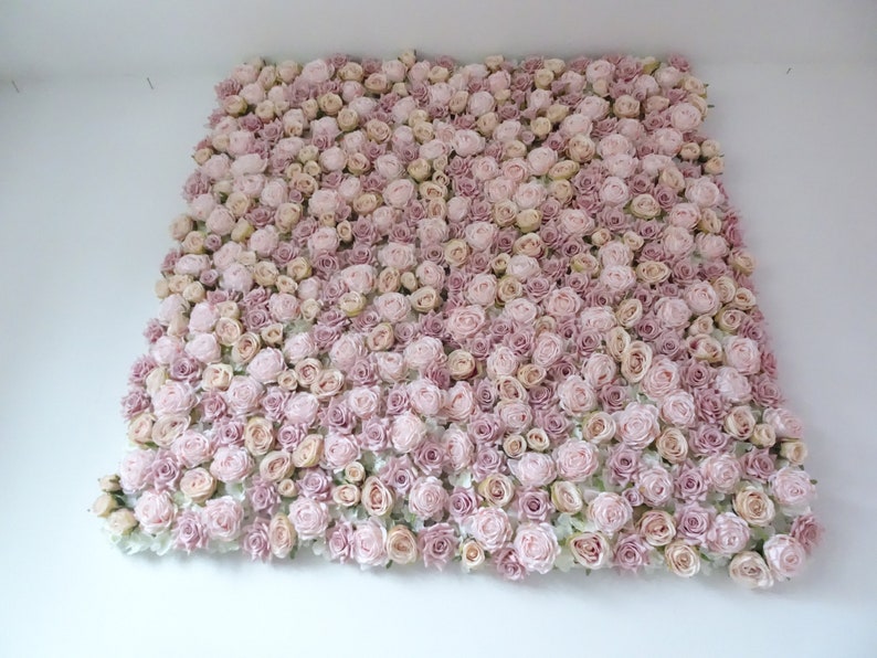 Pink Flower wall, Floral wall, Wedding flower wall, Wedding backdrop, Flower backdrop, nursery flower wall, Blush flower wall image 3