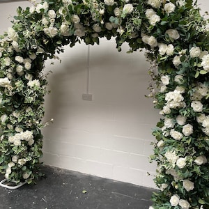 LUXE flower arch, Ivory flower arch, flower backdrop, artificial flower arch, wedding flower arch, aisle flower backdrop