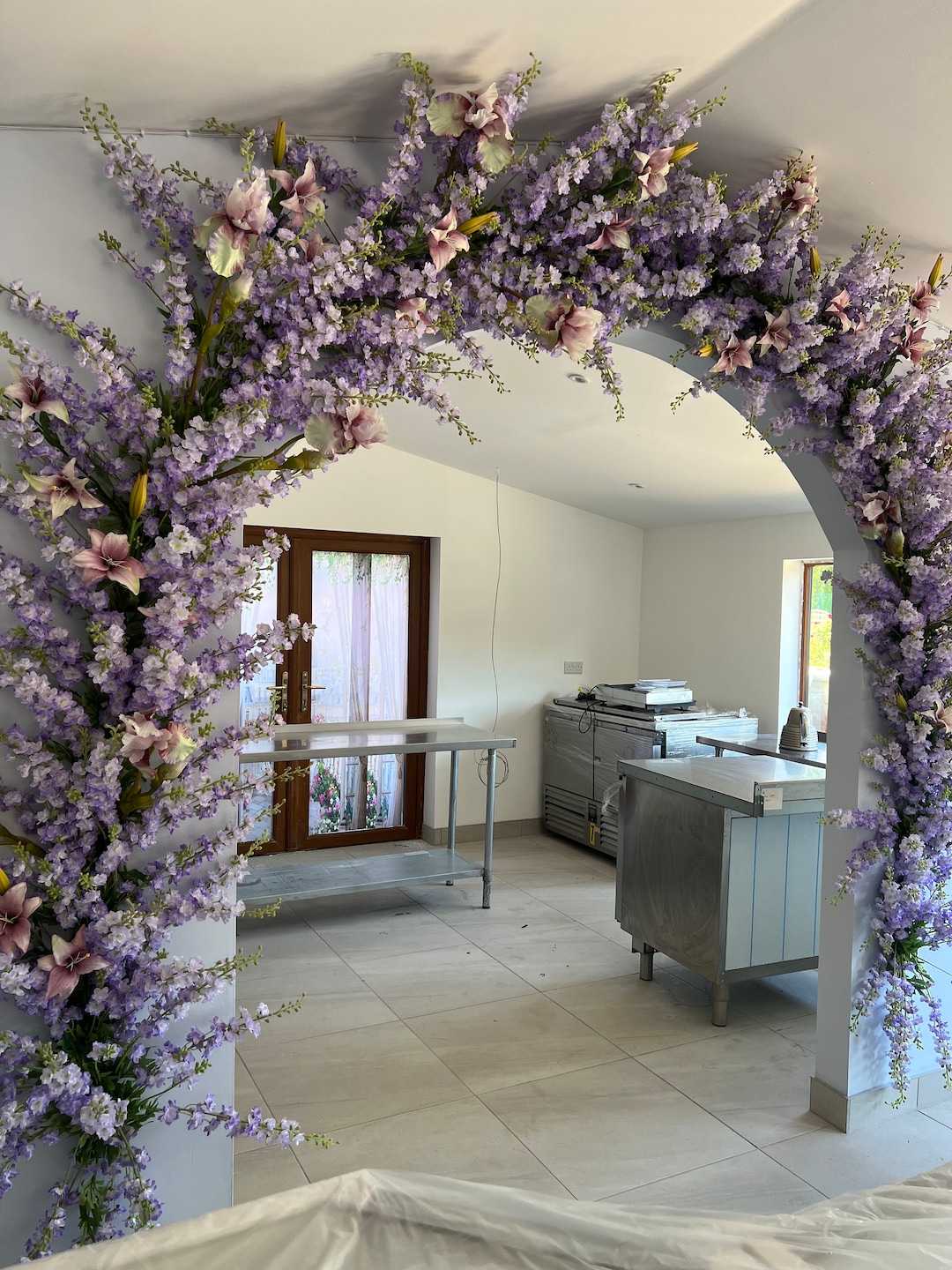 LUXE Purple Flower Garland, Front Shop Garland, Purple Front Shop