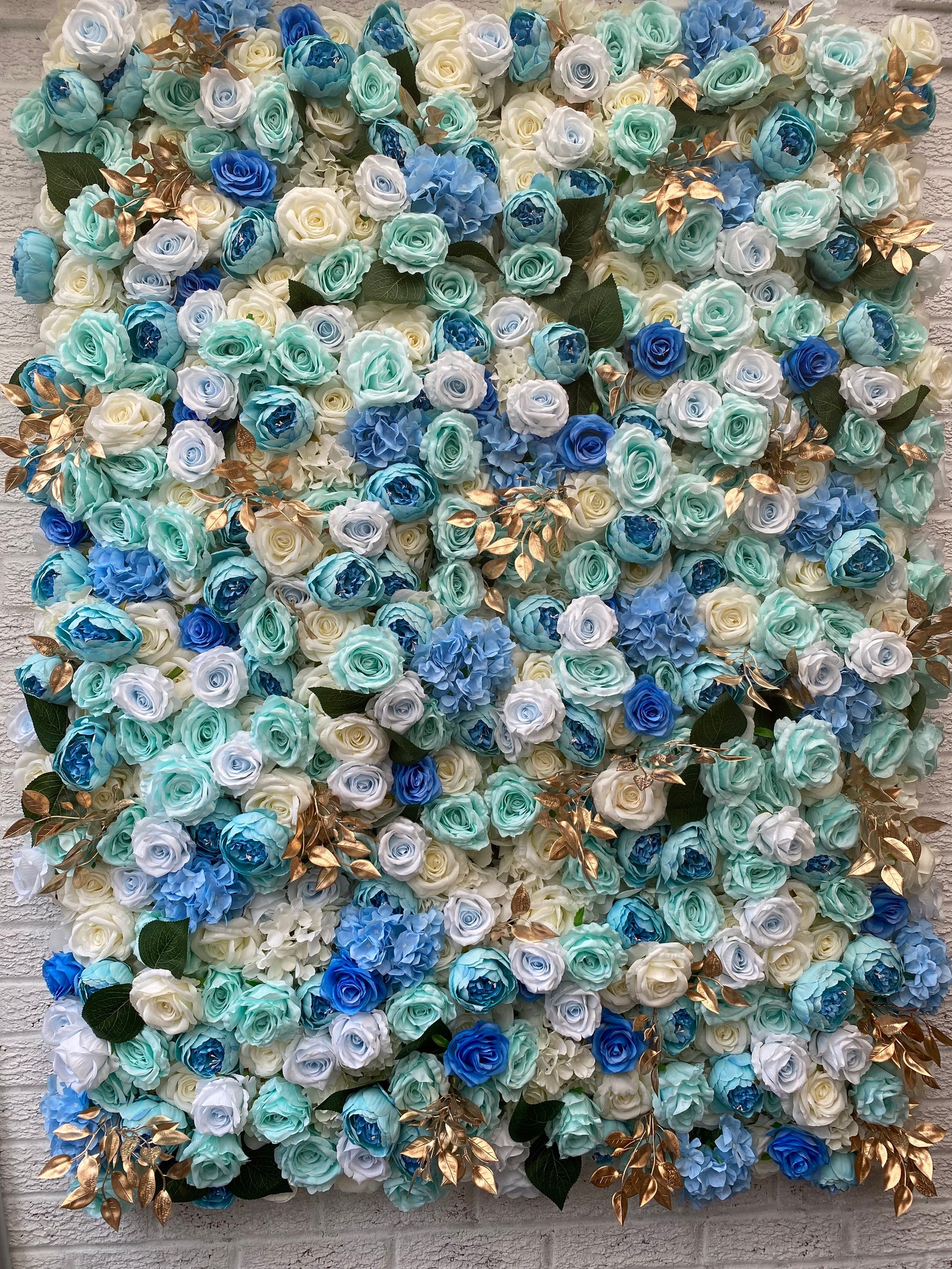 Blue Flower Wall Floral Wall Wedding Flower Wall Phography Etsy UK