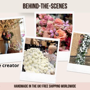 Burgundy Silk Flower Arch Swag: Wedding Arbor Decor image 8