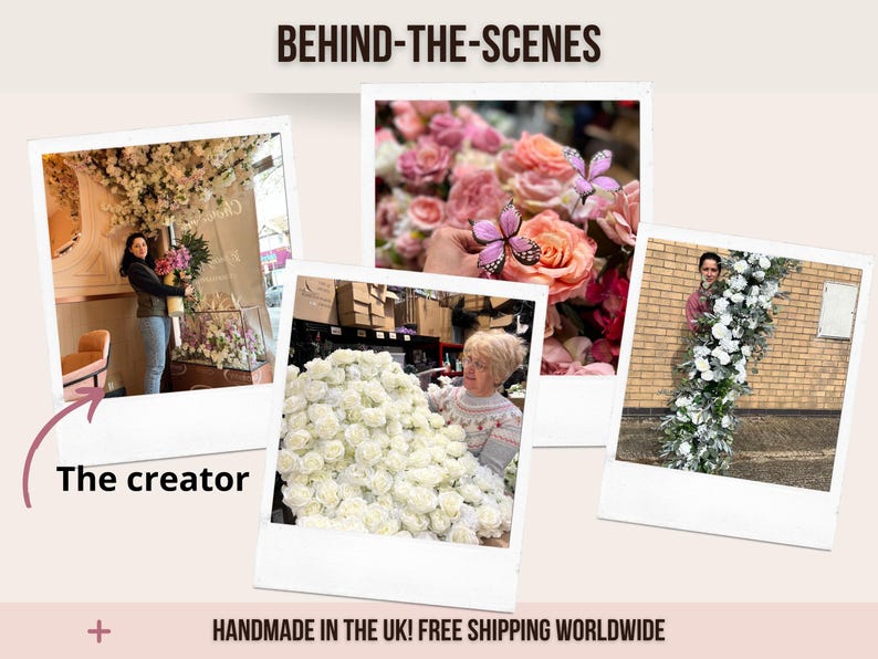 Burgundy Silk Flower Arch Swag: Wedding Arbor Decor image 8
