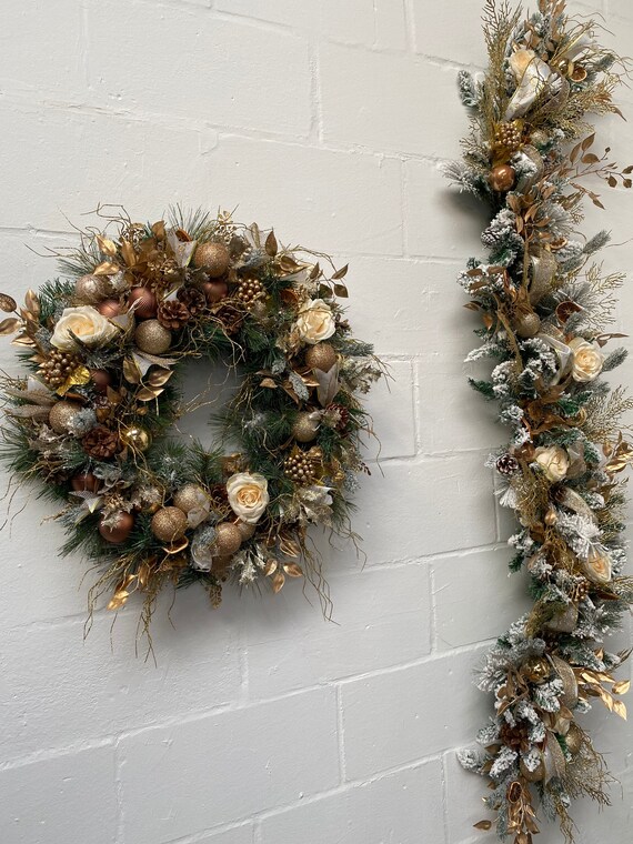 Kerstdeurkrans Gouden Kerstkrans krans voor voordeur - Etsy België Kerstdeurkrans Gouden Kerstkrans Krans Voor Voordeur - Etsy België